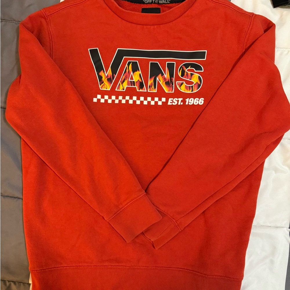 Vans Men's Bold Red Crewneck Sweater